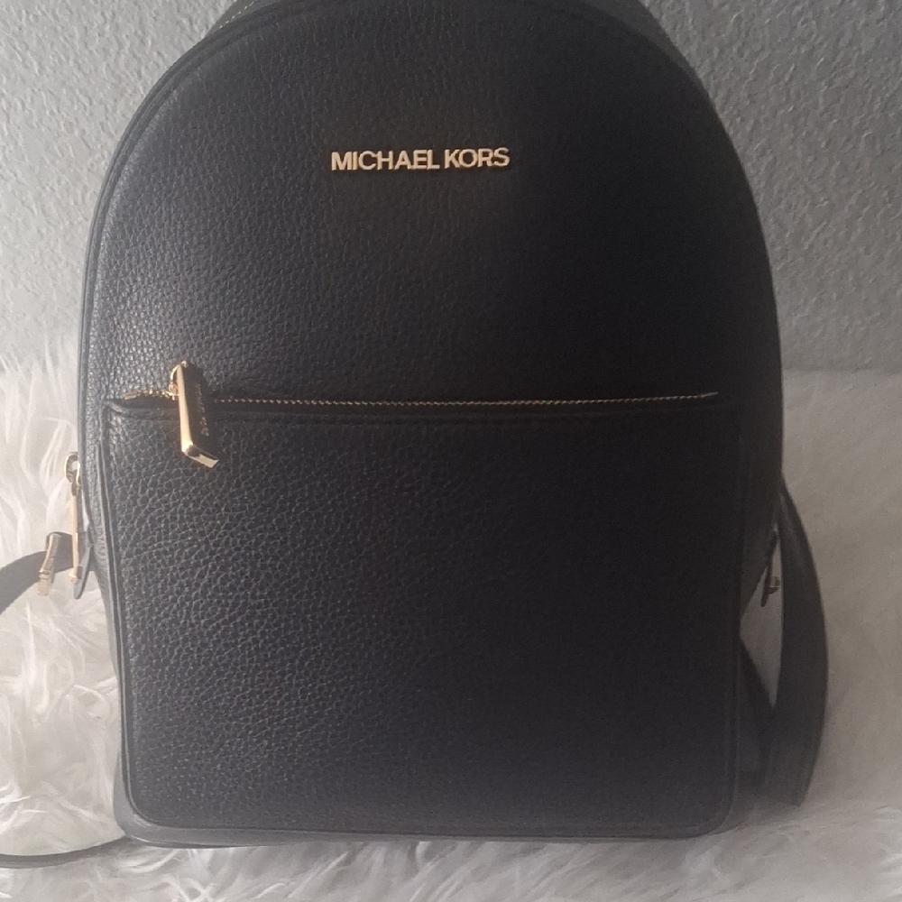 Michael Kors Black Saffiano Leather Backpack